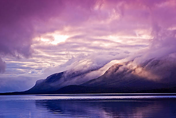 Landscape with mountains and clouds