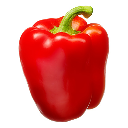 Sweet red pepper isolated on white background. With clipping path.Sweet red pepper isolated on white background. With clipping path.Sweet red pepper isolated on white background. With clipping path.
