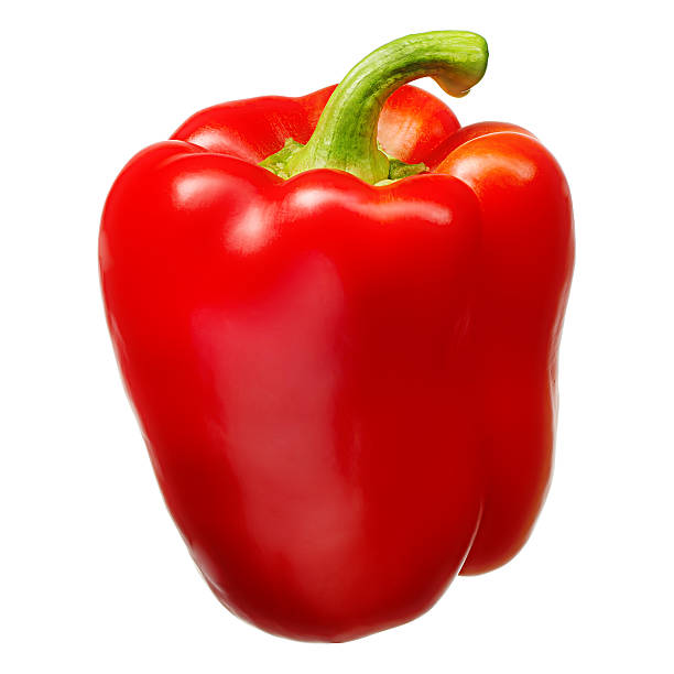 Sweet red pepper isolated on white background. With clipping path Sweet red pepper isolated on white background. With clipping path.Sweet red pepper isolated on white background. With clipping path.Sweet red pepper isolated on white background. With clipping path. red bell pepper stock pictures, royalty-free photos & images