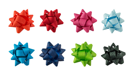 Colorful flower gift ornament collection, High resolution , clipping path