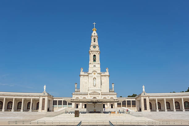 Sanctuary Church in Fatima Portugal. Sanctuary Church in Fatima Portugal. Panorama appearance. shrine stock pictures, royalty-free photos & images