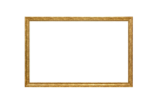 istock antique golden picture frame isolated on white 617591006