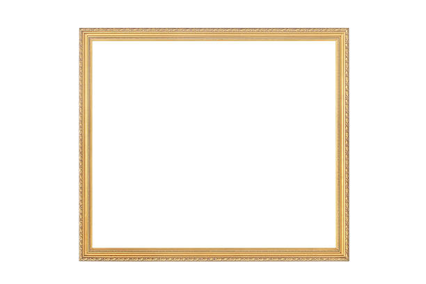 istock antique golden picture frame isolated on white 617591128