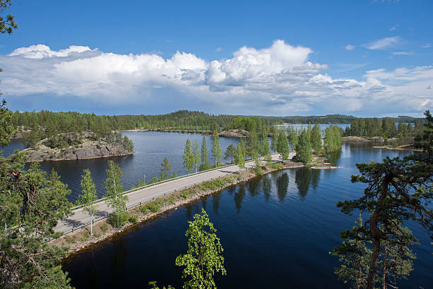 Lake Saimaa, Mikkeli Road of "Green Gold" in Mikkeli, Finland. saimaa stock pictures, royalty-free photos & images