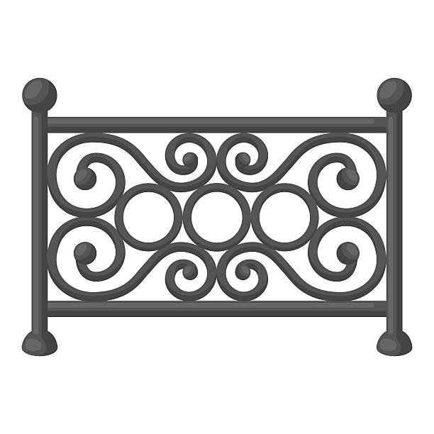 istock Fence icon in cartoon style isolated on white background. Park 617591396