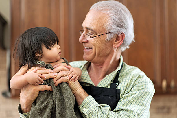 Grandfather with his granddaughter