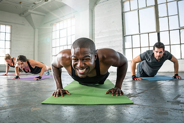 Fit Big Muscles Exercising Fitness Push Ups Strong Powerful Intensity Stock  Photo - Download Image Now - iStock