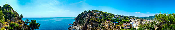 istock Top panorama view of the coast with rocks. 617594480