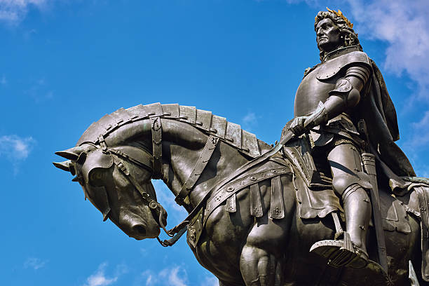 King Matthias Corvin Statue - fotografia de stock