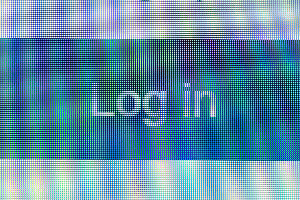 istock Shot of Log in on web page screen 617595988