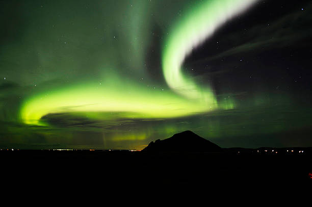 istock Aurora Borealis (Northern Lights) over southern Iceland. 617595996