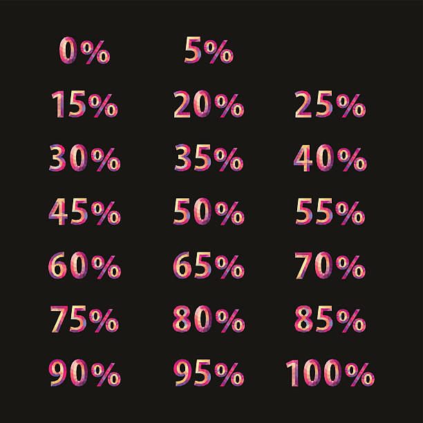 illustrations, cliparts, dessins animés et icônes de grand nombre polygonal de jeu de couleurs pour cent pour les remises et - bubble large percentage sign symbol