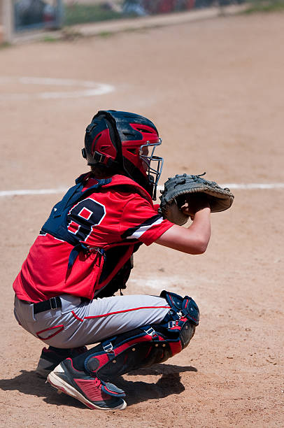 istock Youth baseball catcher 617596958
