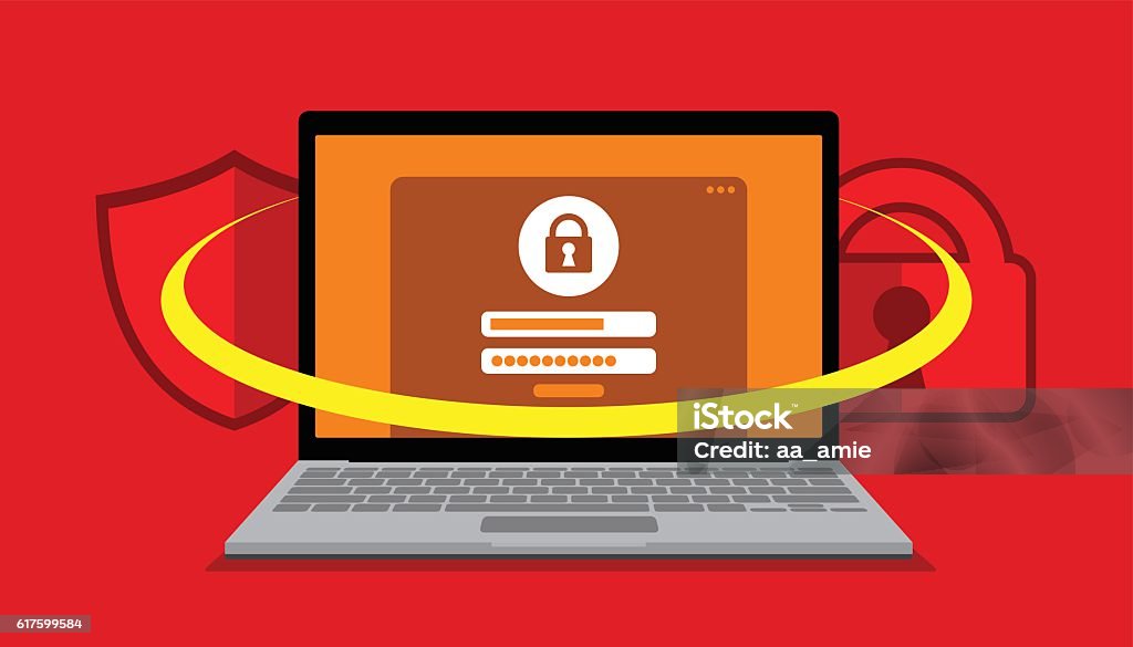 Account Securityimage Security System User Account Protection Stock Illustration - Download ...