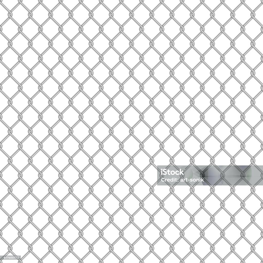 Seamless chain link fence. Chainlink fence pattern. Vector seamless background. Chain link fence structure texture wallpaper. Chainlink Fence stock vector