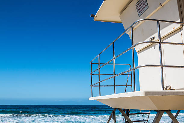 istock Lifeguard Tower on Beach in Encinitas, California 617601628