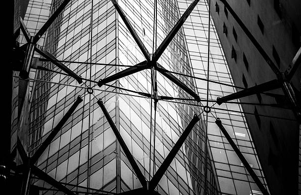 istock windows of business building with B&W color 617602396