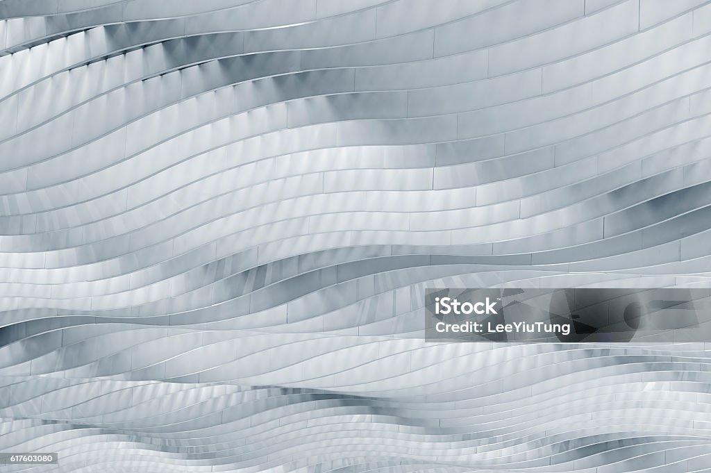 Building abstract wave pattern on roof Architecture Stock Photo