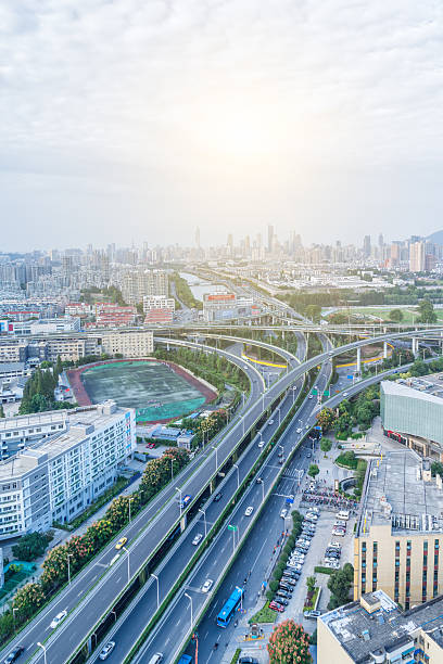 istock Aerial View of Shanghai overpass 617603936