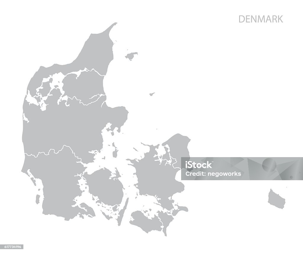 Map of Denmark. Map of Denmark. Vector. Denmark stock vector