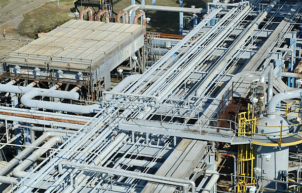 istock Chemical manufacturing plant construction 617735154