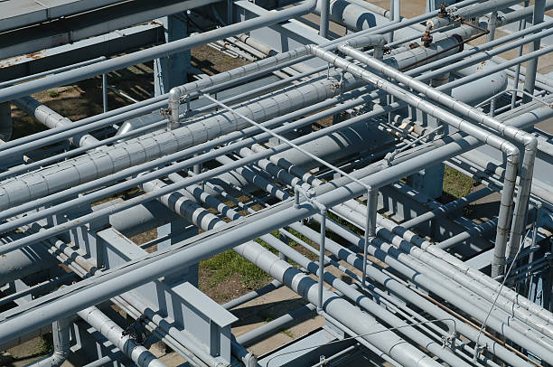 istock Chemical manufacturing plant construction 617735544