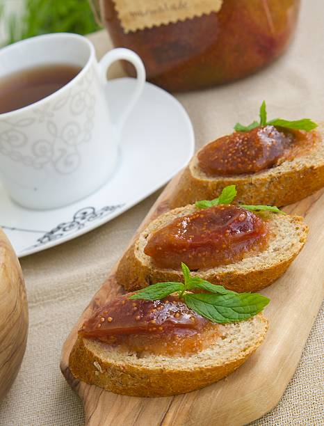 Homemade fig marmalade with cinnamon