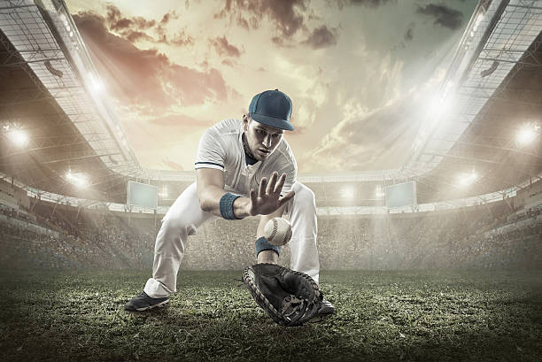 istock Baseball players in action on the stadium. 617740832