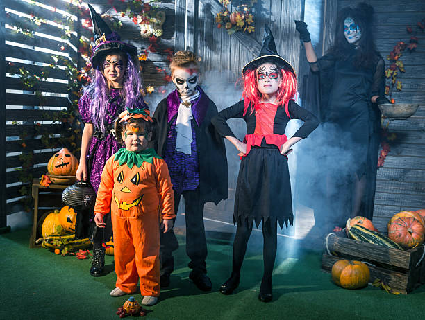 istock Trick-or-treating For Children On Halloween 617743356