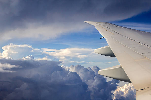 istock Beautiful sky from plane's window seat view. 617744614