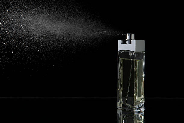 bottle of spray fragrance for men stock photo