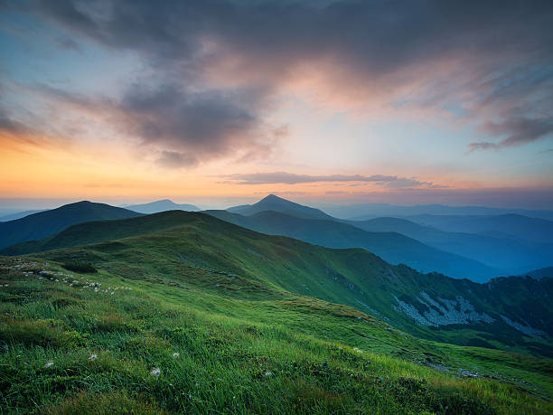 mountain landscape　山の風景 Mountain Landscape Stock Photo - Download Image Now - Adventure