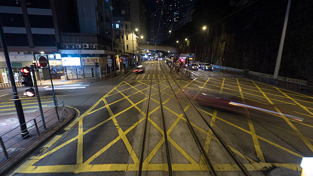 istock Street in night Hong Kong 617747404