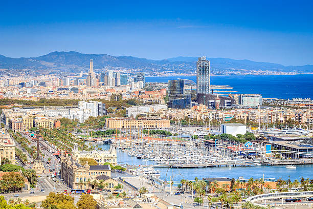 istock Barcelona panorama with Port Vell, Spain 617751412