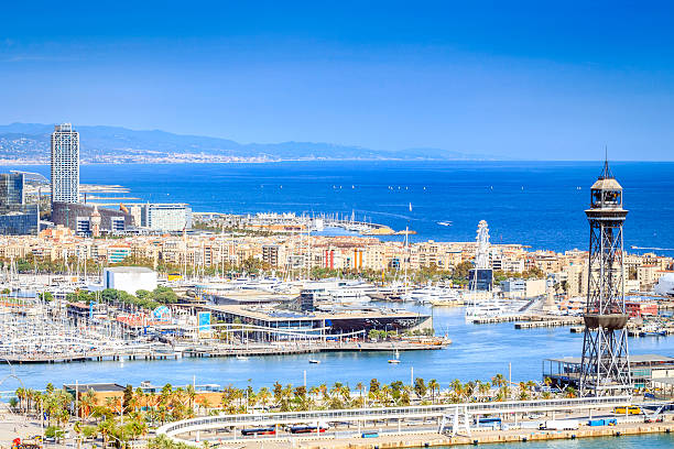 istock Barcelona panorama with Port Vell, Spain 617751922