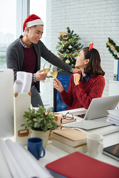 istock Celebrating coworkers 617755934