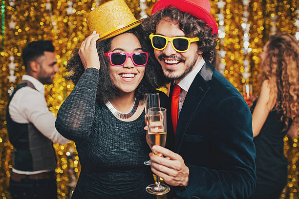 istock Multi-ethnic couple on formal party 617758986