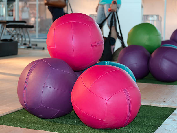 istock Leather Colorful Fitness Ball 617763500
