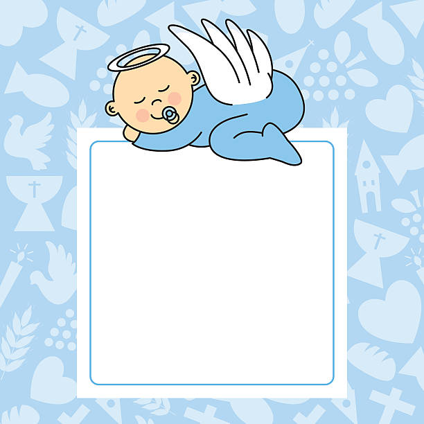 ilustrações de stock, clip art, desenhos animados e ícones de menino de criança dormir - batismo