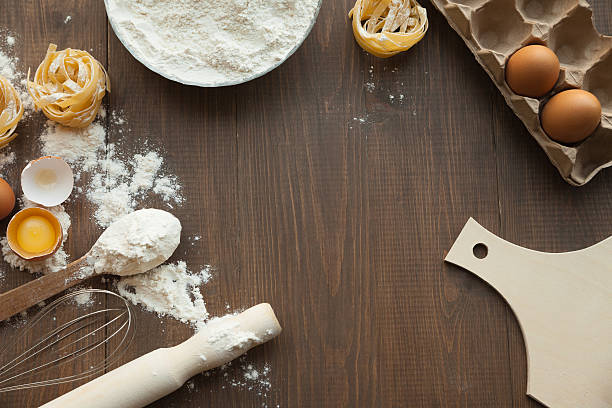 istock Delicious bake cuisine view from above. 617776194
