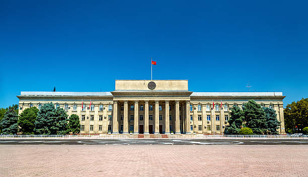 Governmental and Presidential Office in Bishkek - Kyrgyzstan Governmental and Presidential Office in Bishkek, Kyrgyzstan bishkek stock pictures, royalty-free photos & images