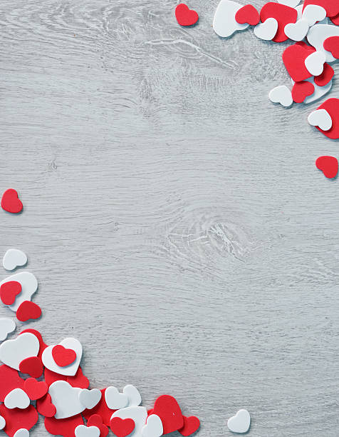 istock Beautiful romantic frame on wooden background. 617780740
