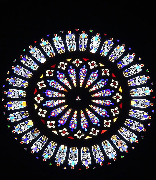 istock Scenery Of Rose Window At Como Cathedral 617862934