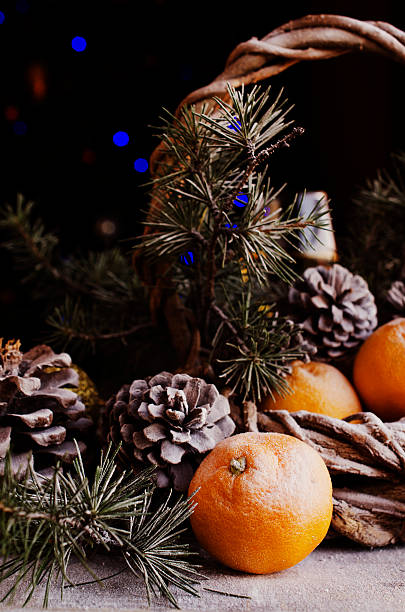 istock Christmas decoration with fir branches 617863876