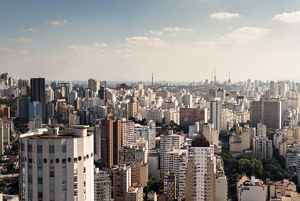 Sao Paulo Cityscape, Brazil View of buildings in Sao Paulo city center. são paulo stock pictures, royalty-free photos & images