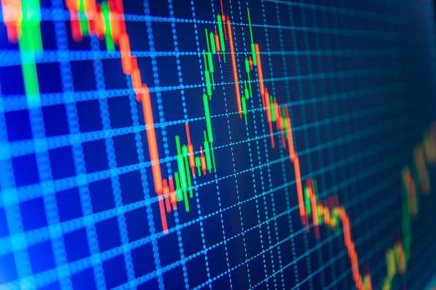 istock Stock market graph and bar chart price display 617868198