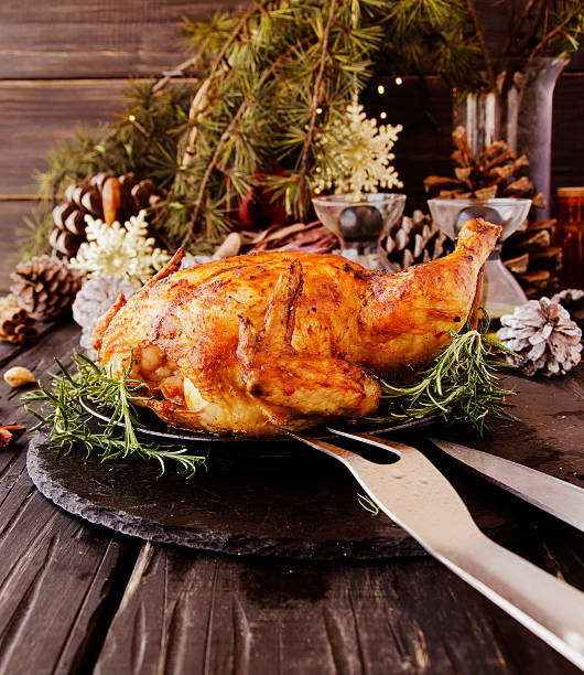istock Baked chicken for Christmas or New Year 617870960