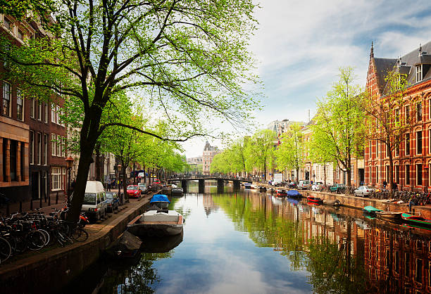 istock embanlment of canal ring, Amsterdam 617871528