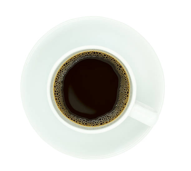 istock Top view of a coffee cup, isolate on white background. 617872268
