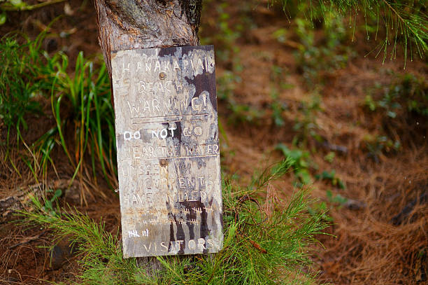 istock Hanakapiai beach warning sign 617872786
